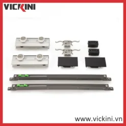 Bộ bánh xe kẹp kính VICKINI 62970.001 SC Crom mờ