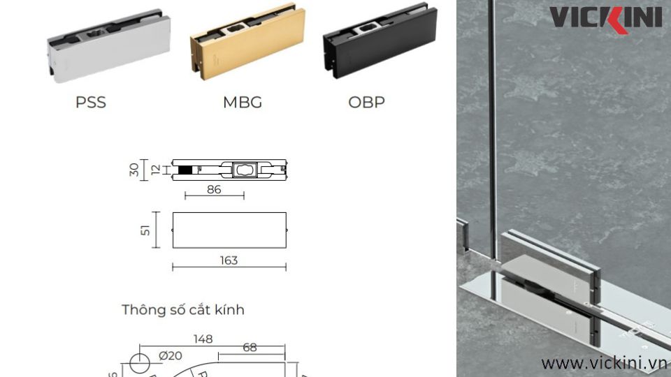 Kẹp kính cường lực Vickini 