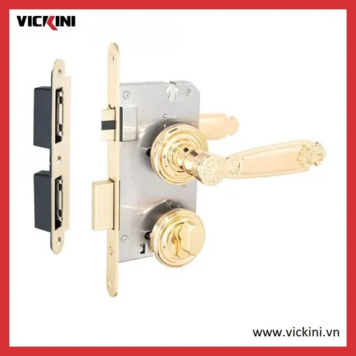 Khóa cửa phân thể VICKINI 38306.101 K24 mạ vàng K24