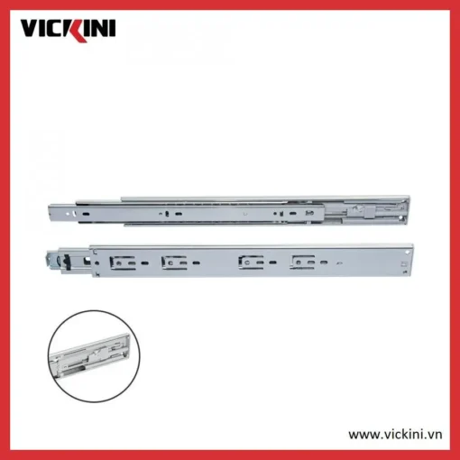 Thanh ray trượt 3 tầng giảm chấn VICKINI 02453 ZNP