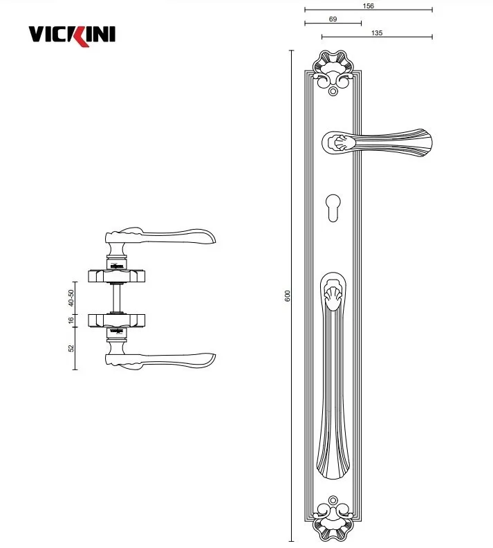 Thông số Tay khóa cửa đại sảnh VICKINI 38605.001