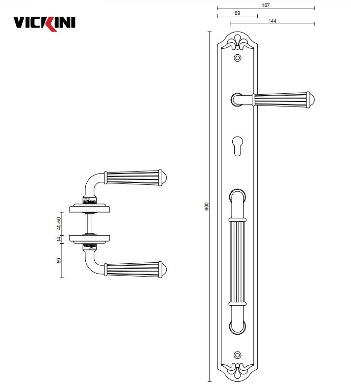 Thông số Tay khóa cửa đại sảnh VICKINI 38638.001