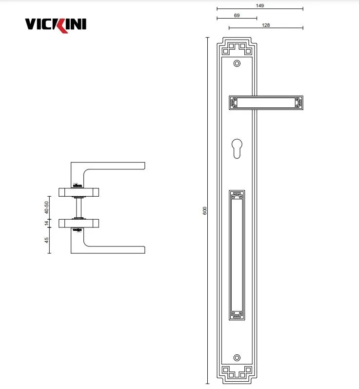 Thông số Tay khóa cửa đại sảnh VICKINI 38678.001