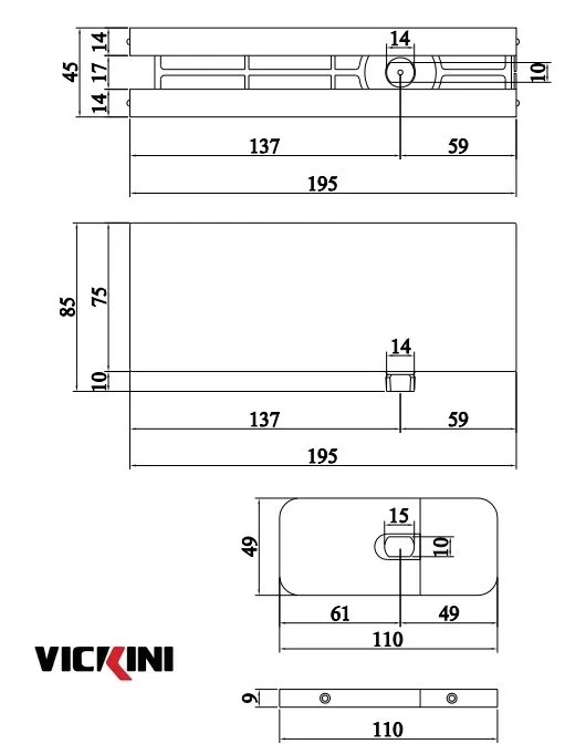 Thông số bản lề sàn 60110.001