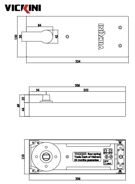 Thông số bản lề sàn 60840.001