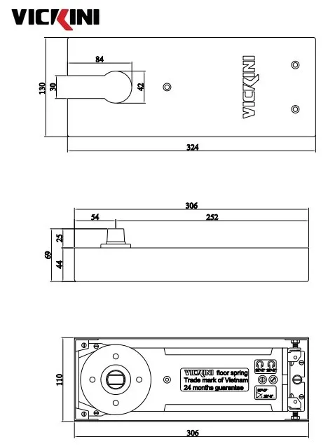 Thông số bản lề sàn 60840.003