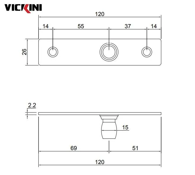 Thông số chốt giữ kính VICKINI 61406.001