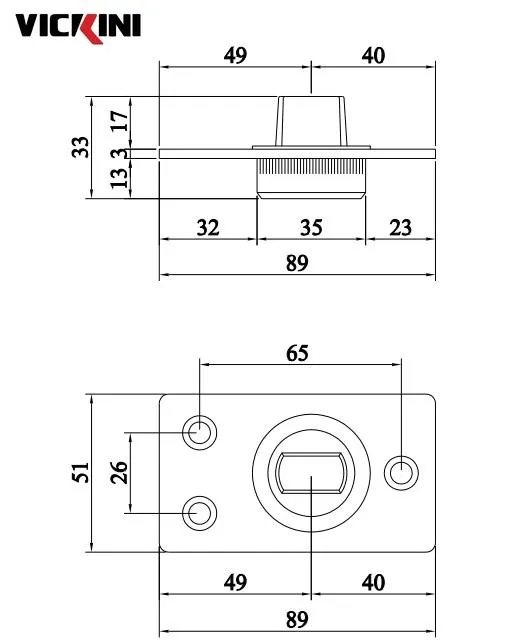 Thông số chốt giữ kính VICKINI 61407.001