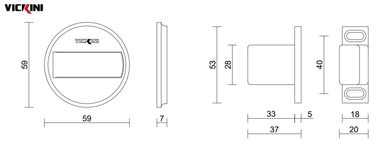 Thông số hít cửa VICKINI 45321.001