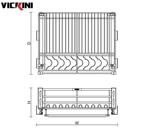 Thông số kệ xoong nồi VICKINI 14903 PSS