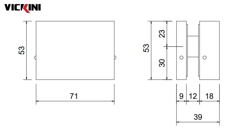 Thông số kẹp kính VICKINI 61053.002