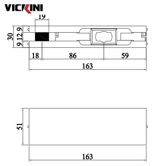 Thông số kẹp kính VICKINI 61100.001