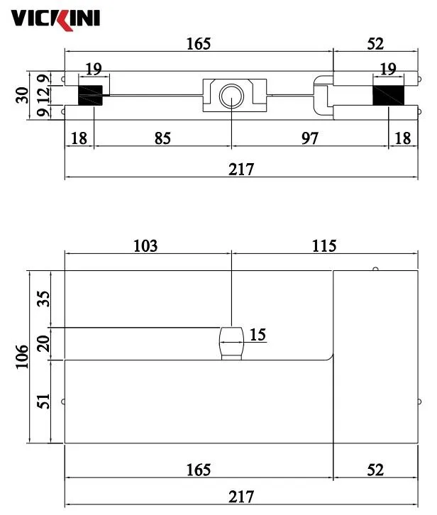 Thông số kẹp kính VICKINI 61400.001