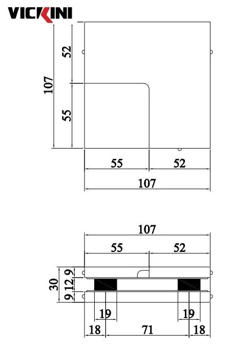 Thông số kẹp kính VICKINI 61610.001