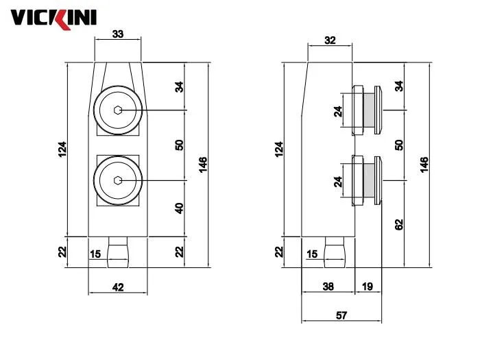 Thông số kẹp kính VICKINI 61704.001