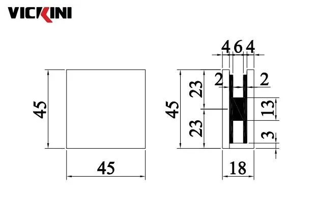 Thông số kẹp kính VICKINI 64911.001