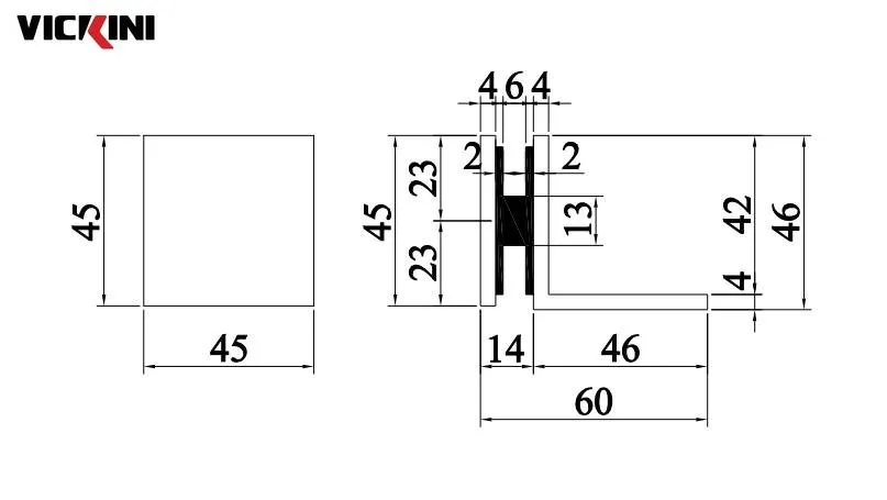 Thông số kẹp kính VICKINI 64912.001