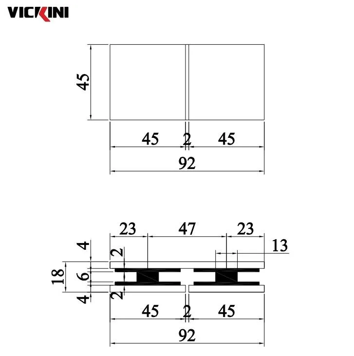 Thông số kẹp kính VICKINI 64917.001