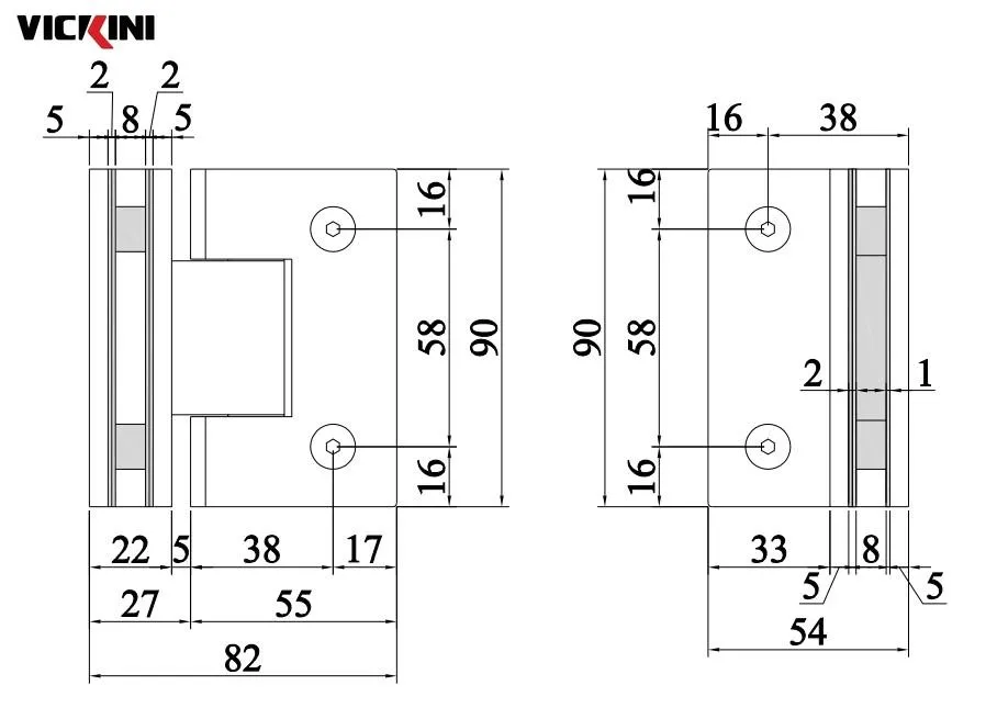 Thông số kẹp kính VICKINI 66078.092