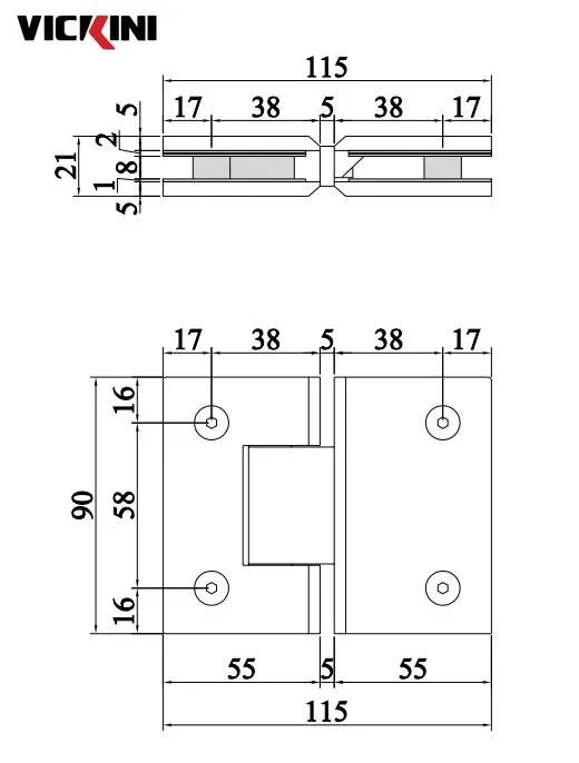 Thông số kẹp kính VICKINI 66078.180