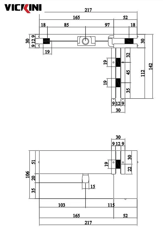 Thông số kẹp kính VICKINI trái 61650.001