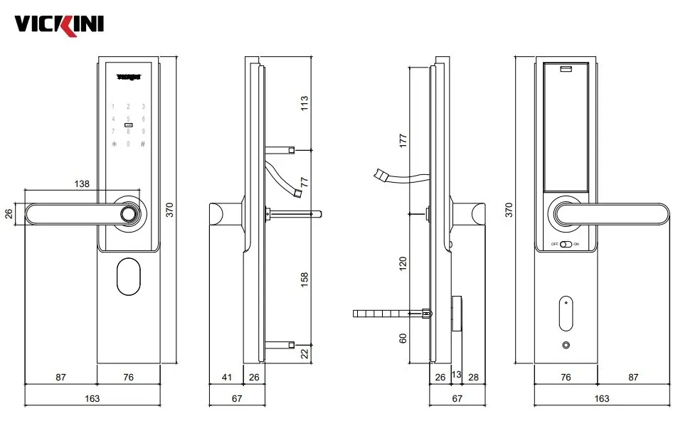 Thông số khóa điện tử VICKINI 39602.002