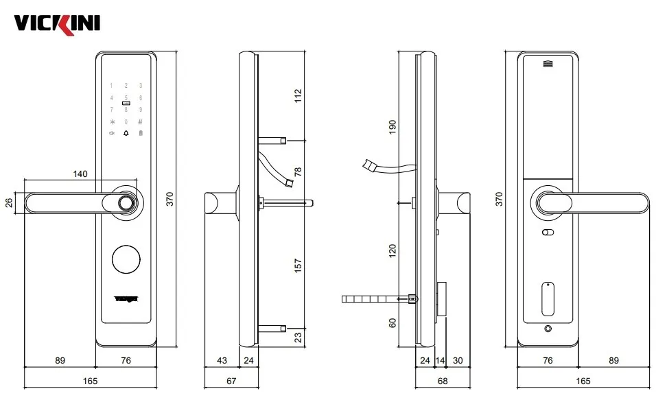 Thông số khóa điện tử VICKINI 39605.001