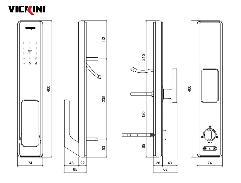 Thông số khóa điện tử VICKINI 39705.002