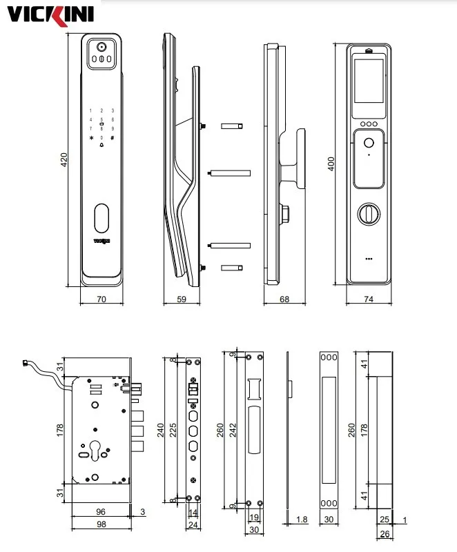 Thông số khóa điện tử VICKINI 39717.002