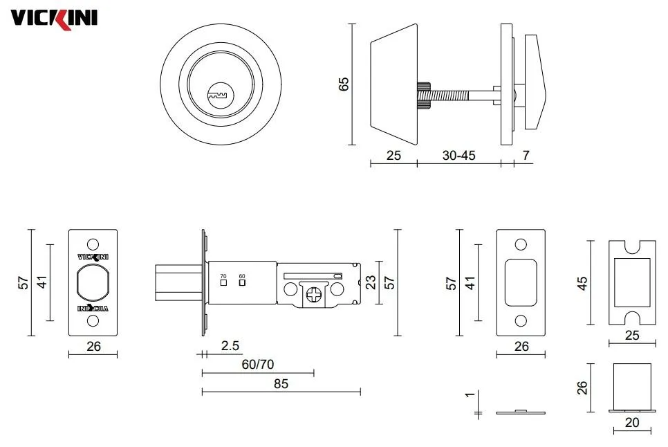 Thông số khóa thêm VICKINI 30101.001