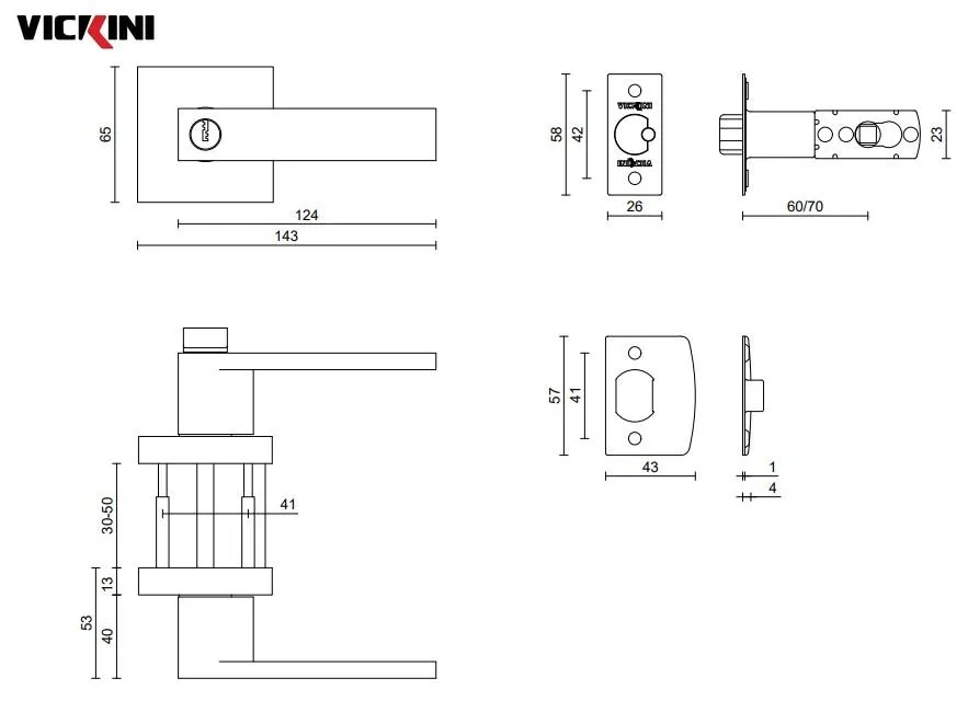 Thông số khóa tròn gạt VICKINI 31691.001