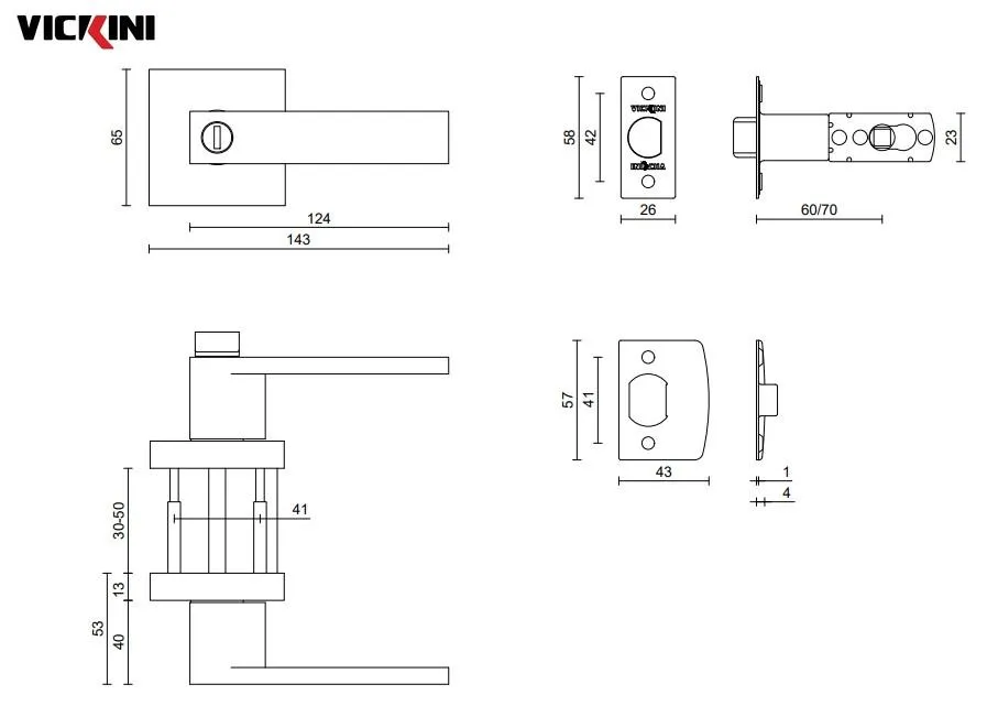 Thông số khóa tròn gạt VICKINI 31691.002