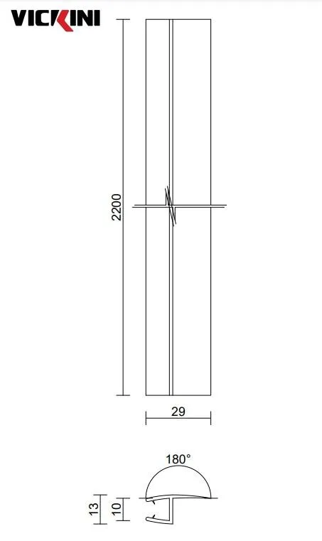 Thông số nẹp nhựa kẹp kính VICKINI 66002.001