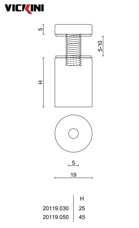 Thông số ốc kết nối VICKINI 20119