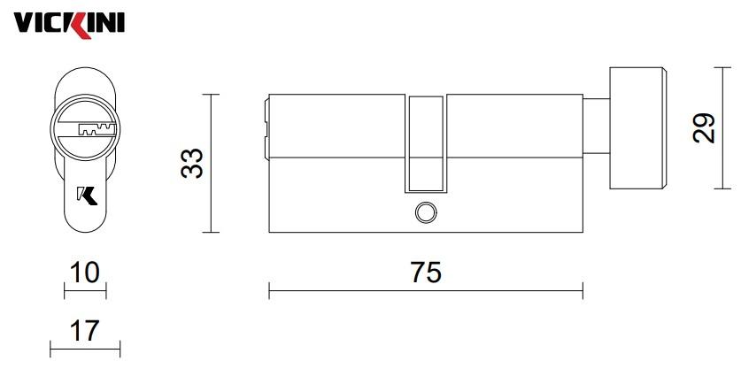 Thông số ruột khóa cửa VICKINI 41106.101