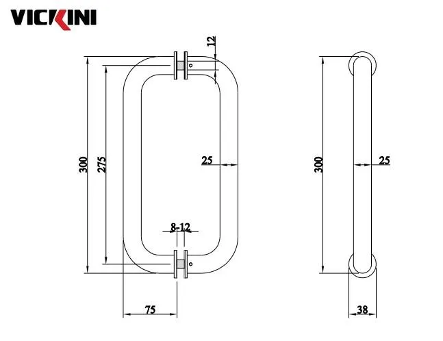 Thông số tay cửa kính VICKINI 69113.301