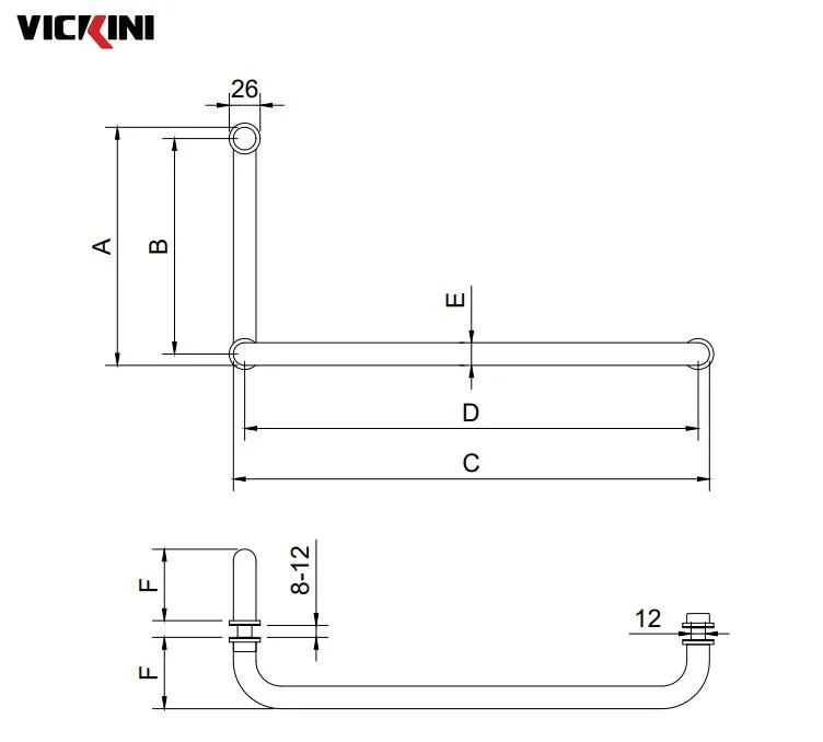 Thông số tay cửa kính VICKINI 69123