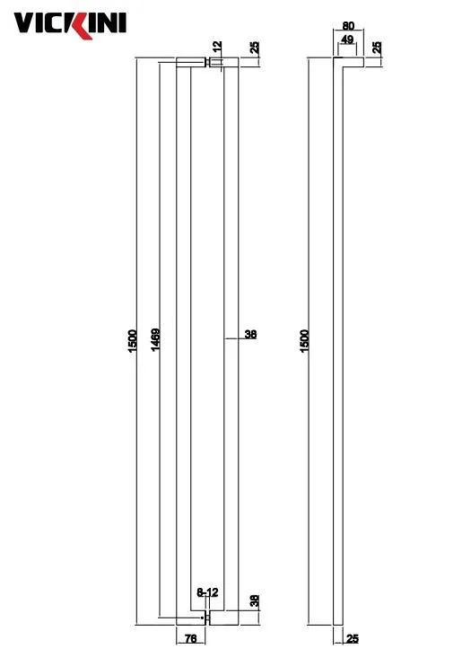 Thông số tay cửa kính VICKINI 69366.001