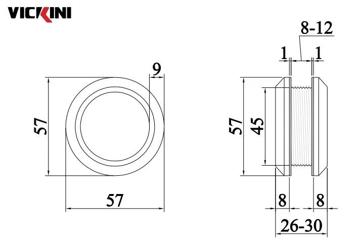 Thông số tay cửa kính VICKINI 69822.001