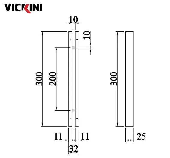 Thông số tay cửa kính VICKINI 69970.300