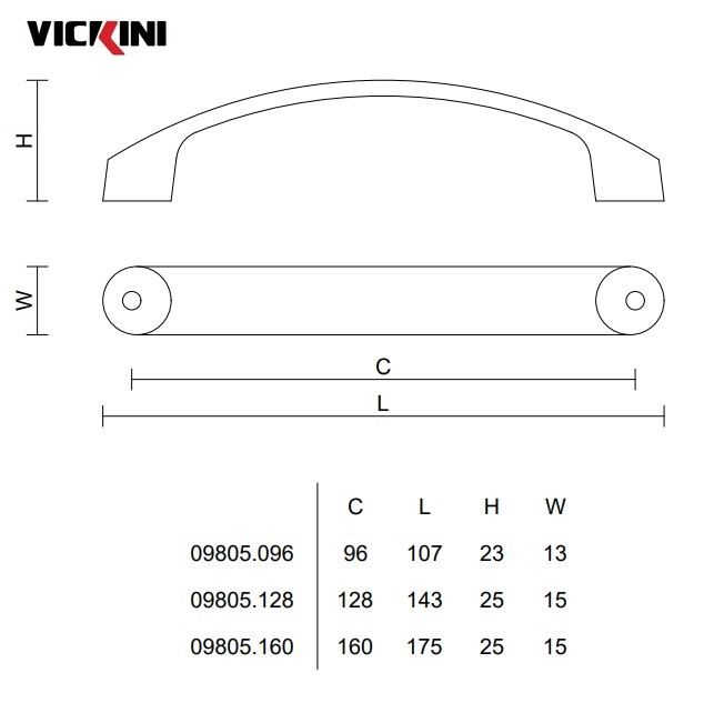 Thông số tay tủ VICKINI 09805