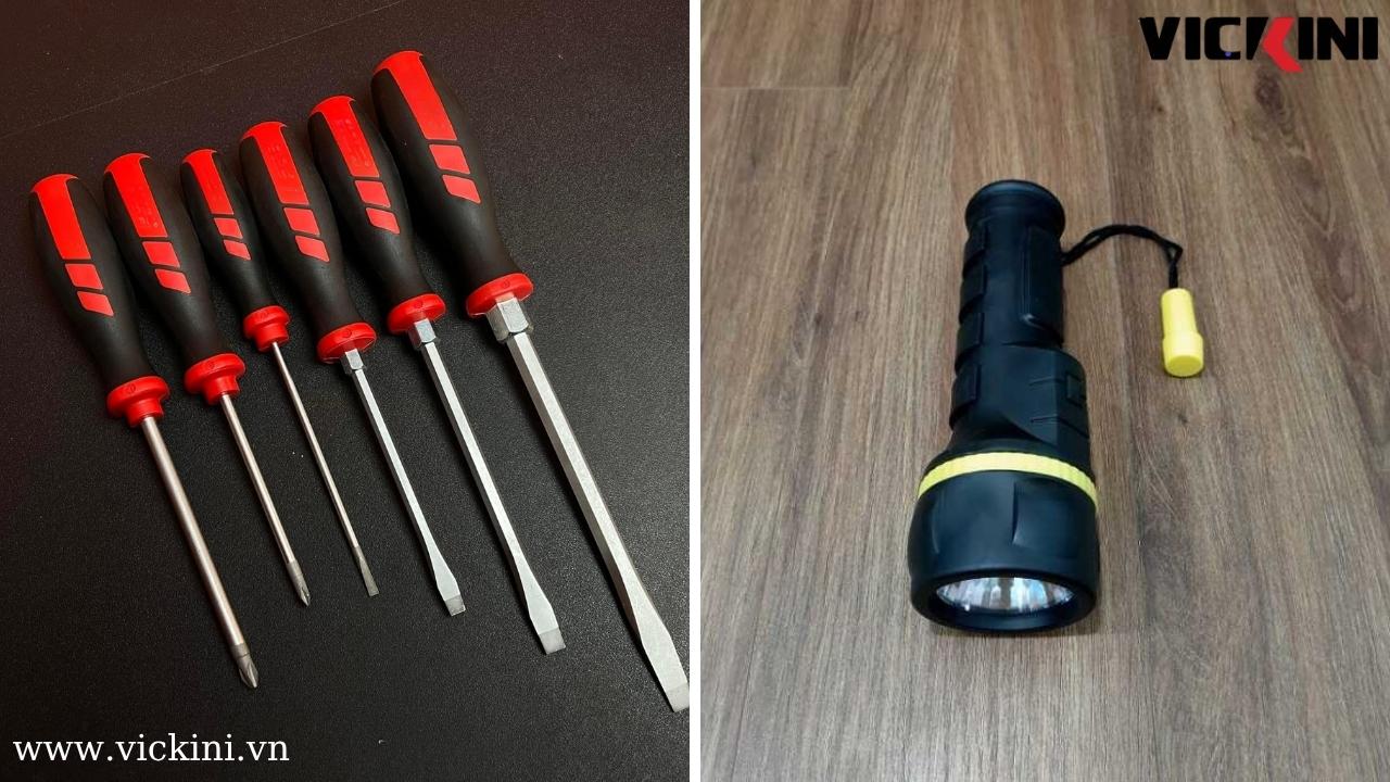 Chuẩn bị dụng cụ trước khi điều chỉnh