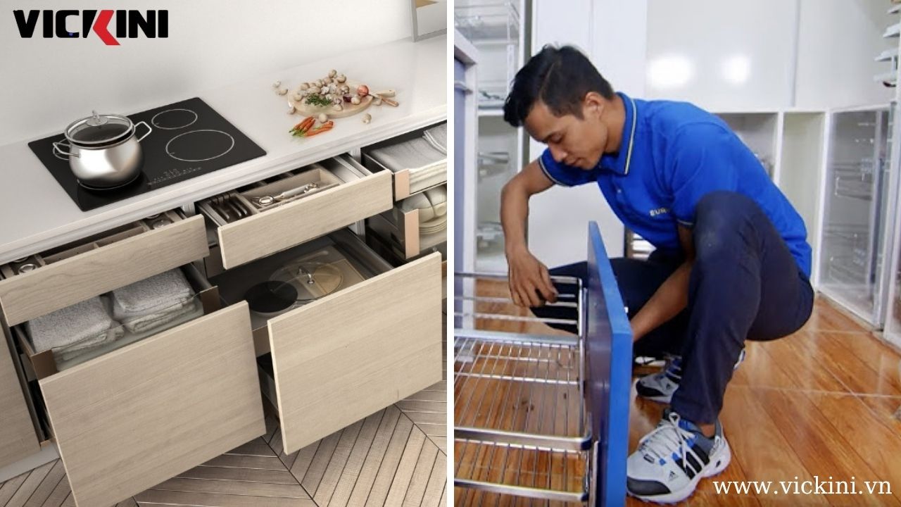 Lắp Đặt Phụ Kiện Tủ Bếp Đúng Kỹ Thuật