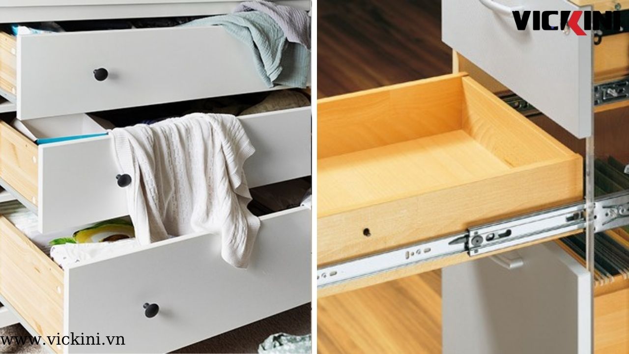 Ray Trượt Ngăn Kéo Cho Tủ Bếp, Tủ Quần Áo