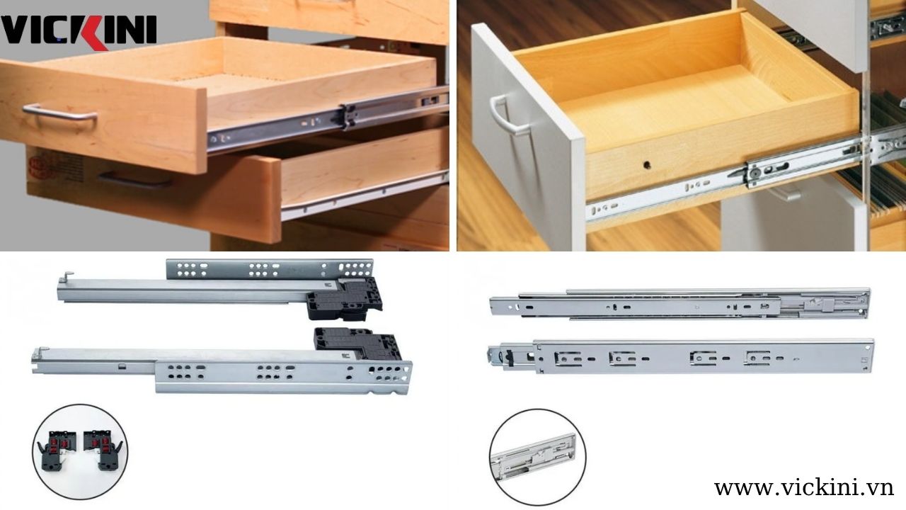 Ray Trượt Ngăn Kéo Phù Hợp Cho Tủ Bếp