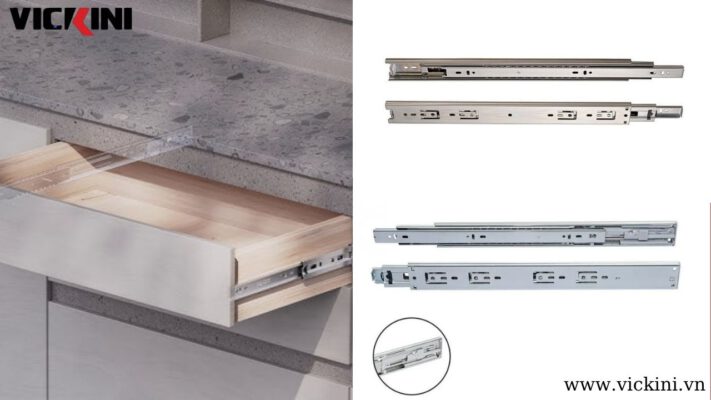 Ray trượt ngăn kéo VICKINI 3 tầng