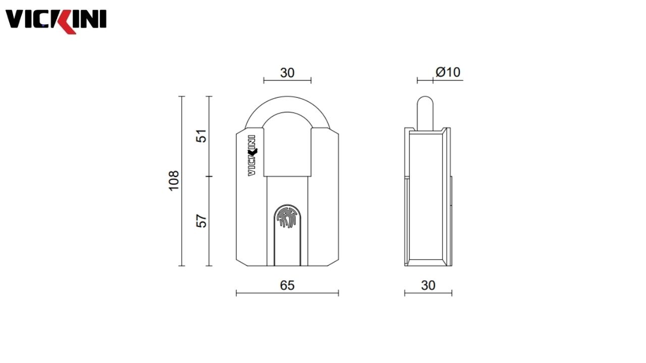 Khóa treo điện tử VICKINI 39004.002
