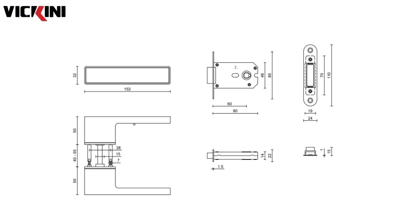 Thông số kỹ thuật Khóa cửa sinh thái VICKINI 34101.001